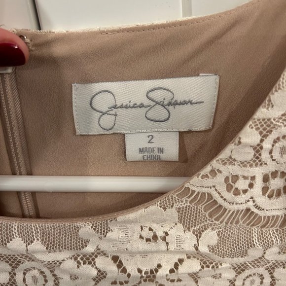 Jessica Simpson white and black lace dress - Size 2 - Picture 4 of 4